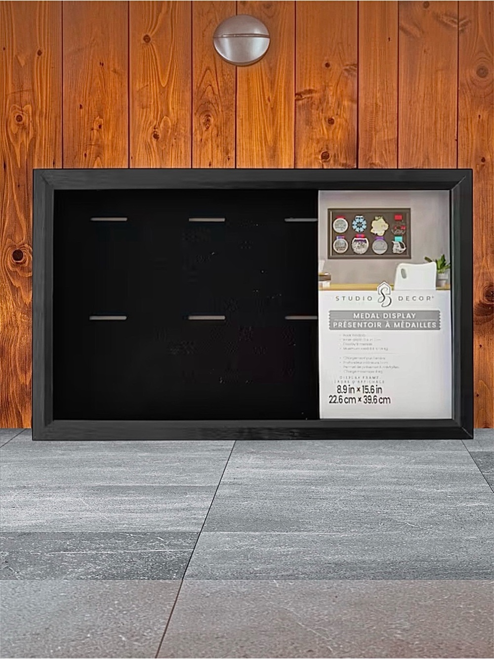 STUDIO DECOR | Military Medal Framed Glass Box Display Case | Black